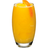 Presentación en vaso del cóctel Zumo de mango