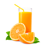 Presentación en vaso del cóctel Zumo de naranja